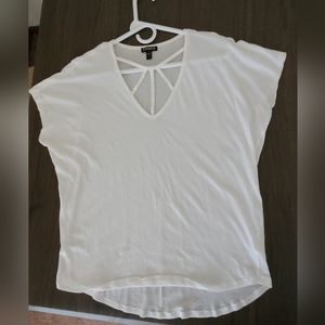Women Express Super Soft Small 60% cotton t-shirt white-Small